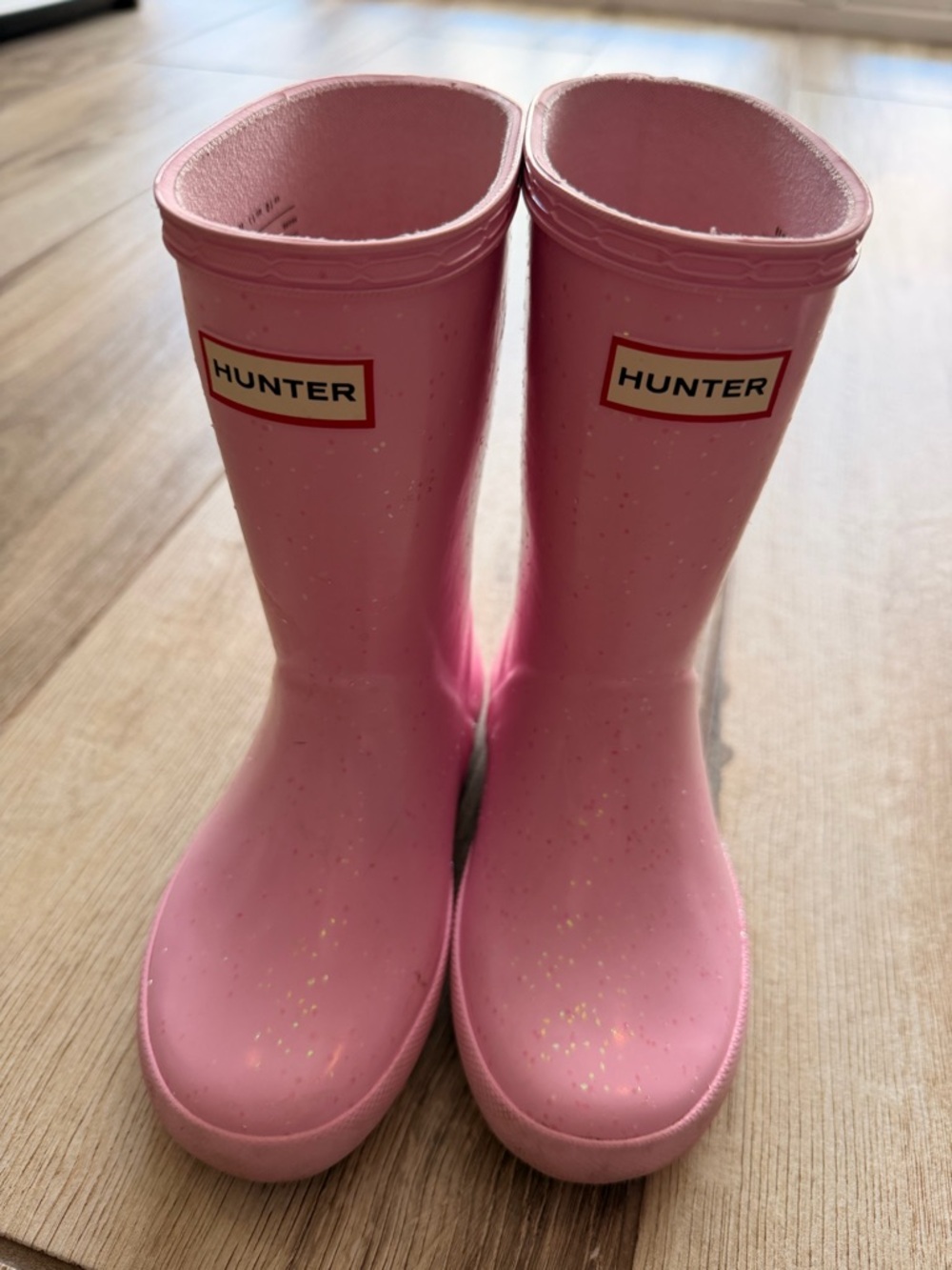 Hunter Pink Glitter Mid-Calf Rain Boots